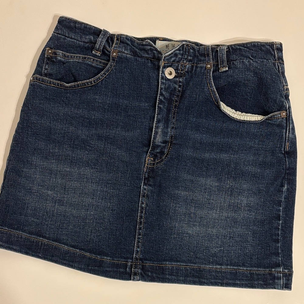 Free People Dark Blue Classic Mini Skirt - 28